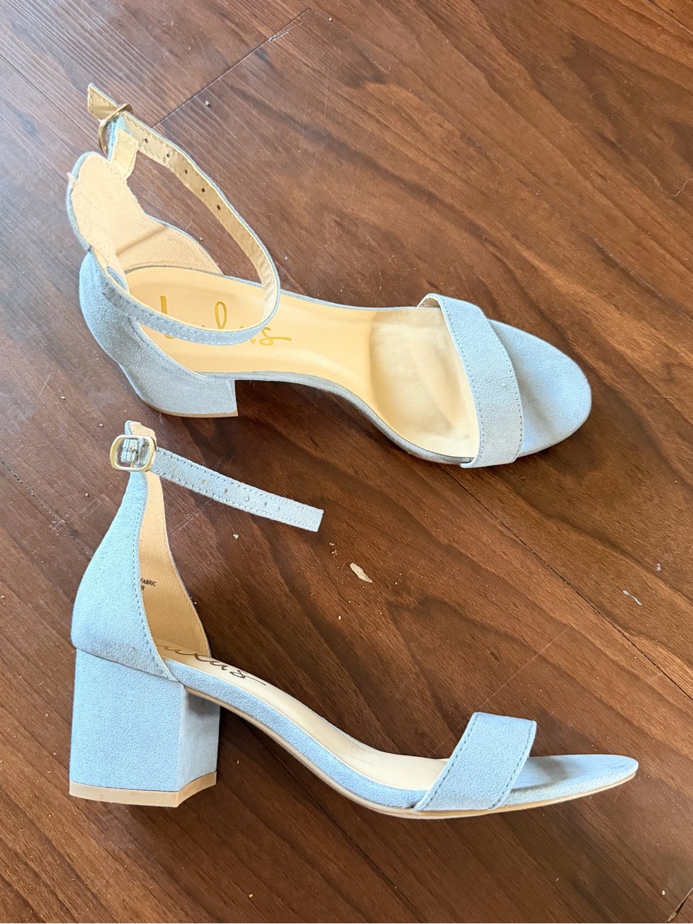 NEW Lulus Harper Blue Suede Ankle Strap Heels